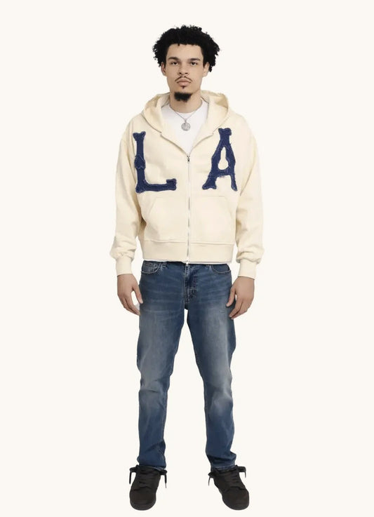 Trendy Retro Embroidered Oversized Hoodie