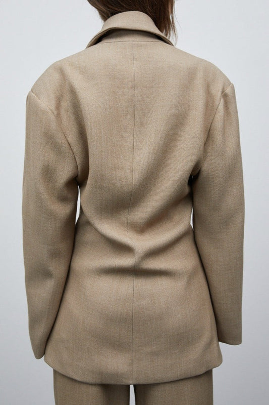 Vintage Double Lapel Loose Fit Blazer