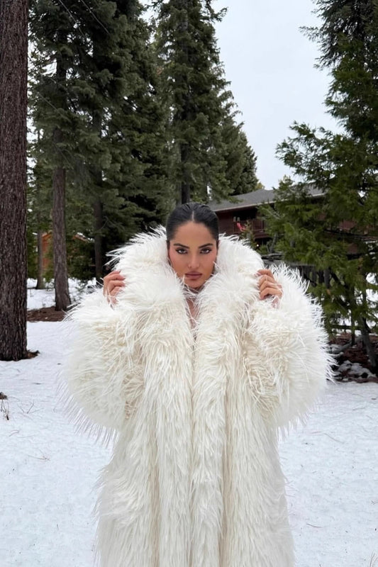 Faux Fur Extended Thick Warm Overcoat