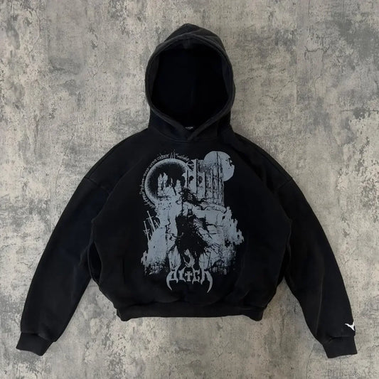 Casual Trend Hip Hop Hoodie black 1 / S