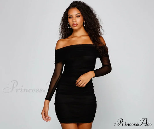 Chic Moment Mesh Bodycon Mini Dress - Lady Occasions