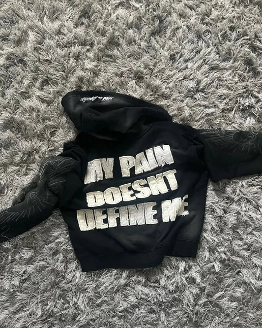Dark Zipper Joined Vintage Hoodie