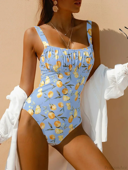 Fruit Bikini Separate Swimwear One Piece BLUE / S onepiece-250223