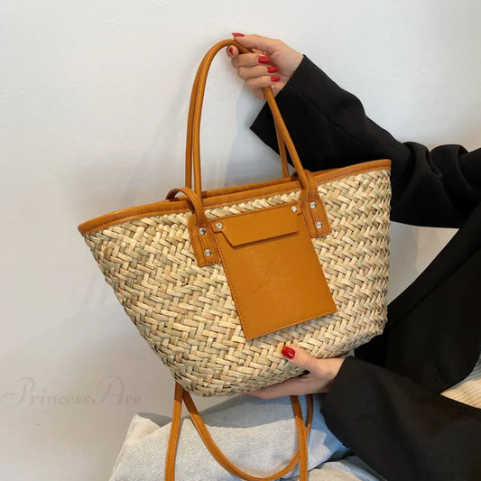 High Quality Straw Summer Tote Beach Handbag handbag-250126
