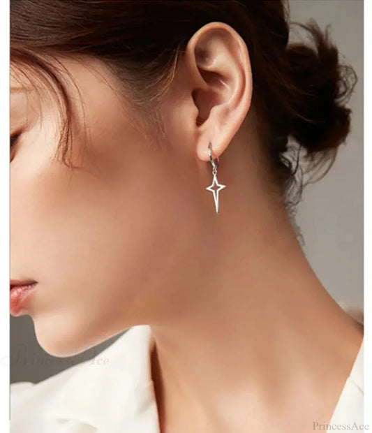 Korean Style Cross Uneven Drop Earring