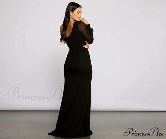 Odette Formal One Charming Shoulder Crepe Mermaid Dress S.o. Long Dresses