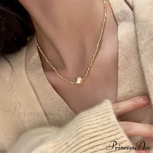 Pearl Sweater Chain Necklace