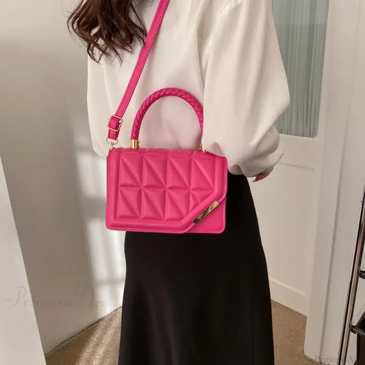 Plaid PU Leather Designer Crossbody Handbag handbag-250126