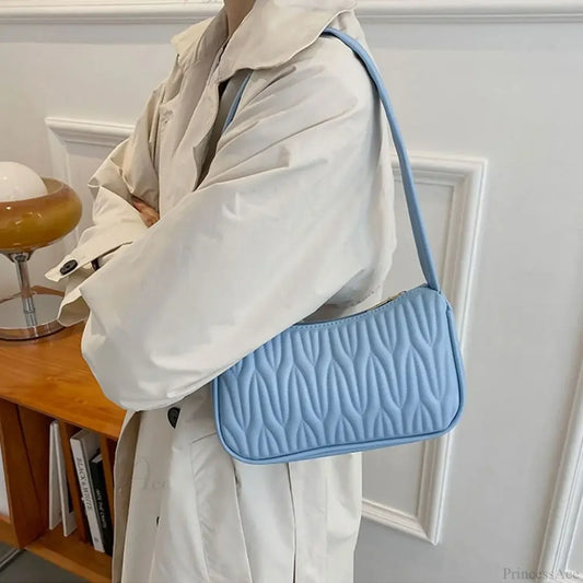 Solid Color PU Leather Women Shoulder Bag shoulder-250126