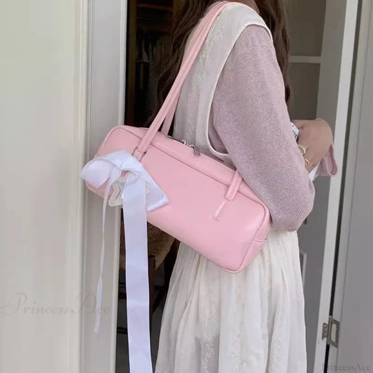 Solid Color Zipper Shoulder Bag for Women shoulder-250126