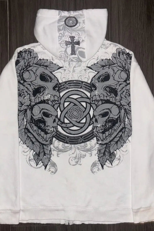 Retro Camo Print Oversized Hoodie