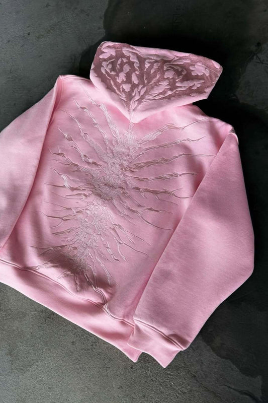 Vintage Washed Patchwork Hoodie