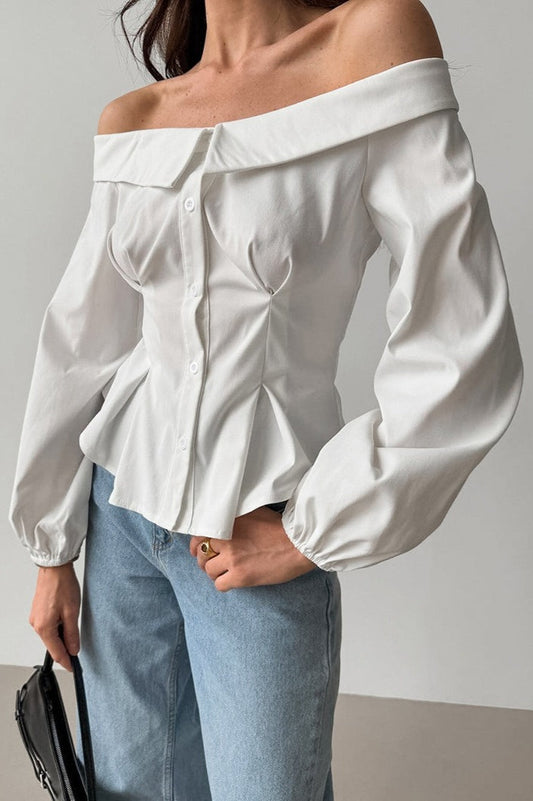 Vintage Off Shoulder Blouse