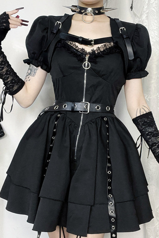 Edgy Slim Gothic Dress