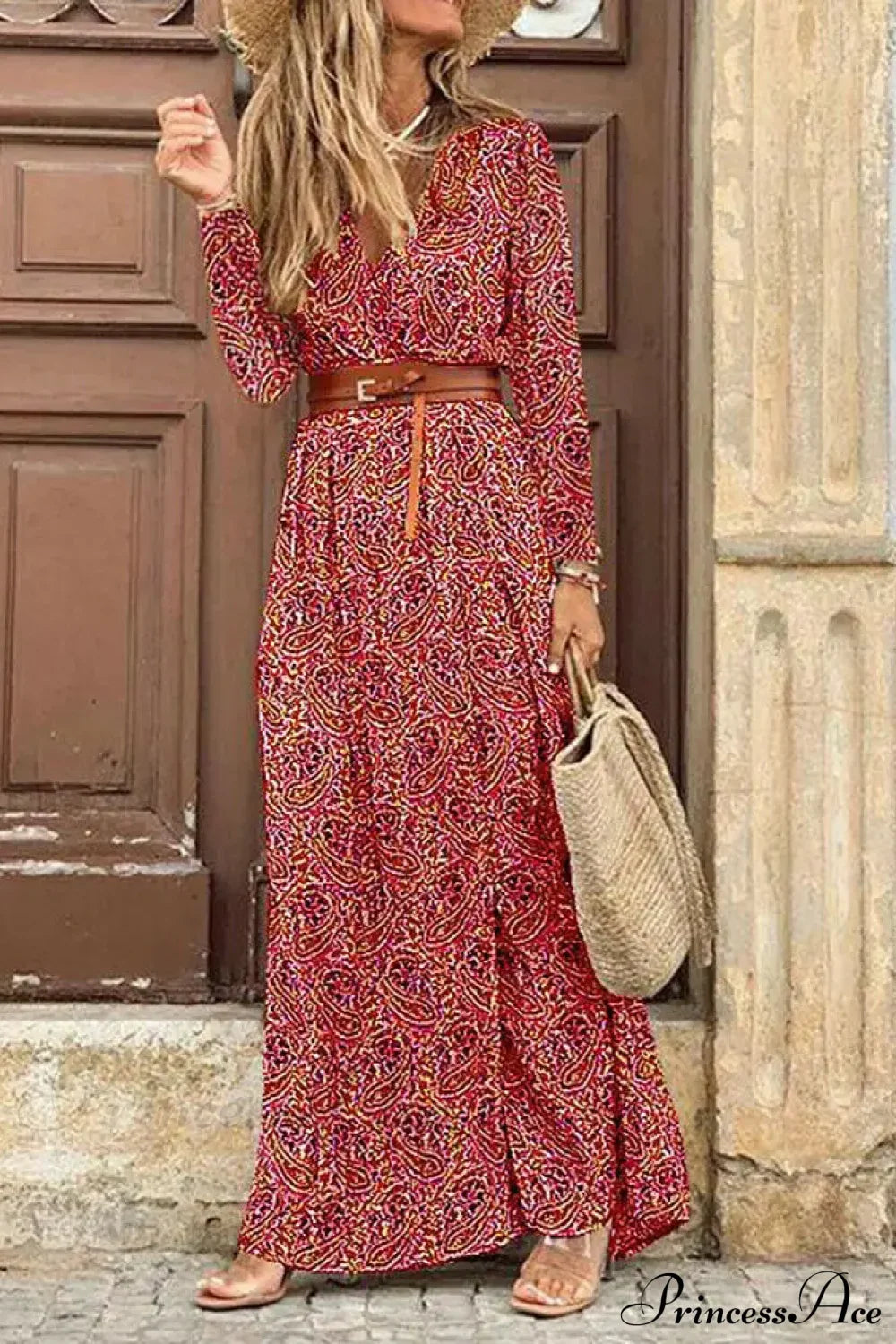 Autumn Female Short Sleeve Sexy High Split Maxi Boho Dress