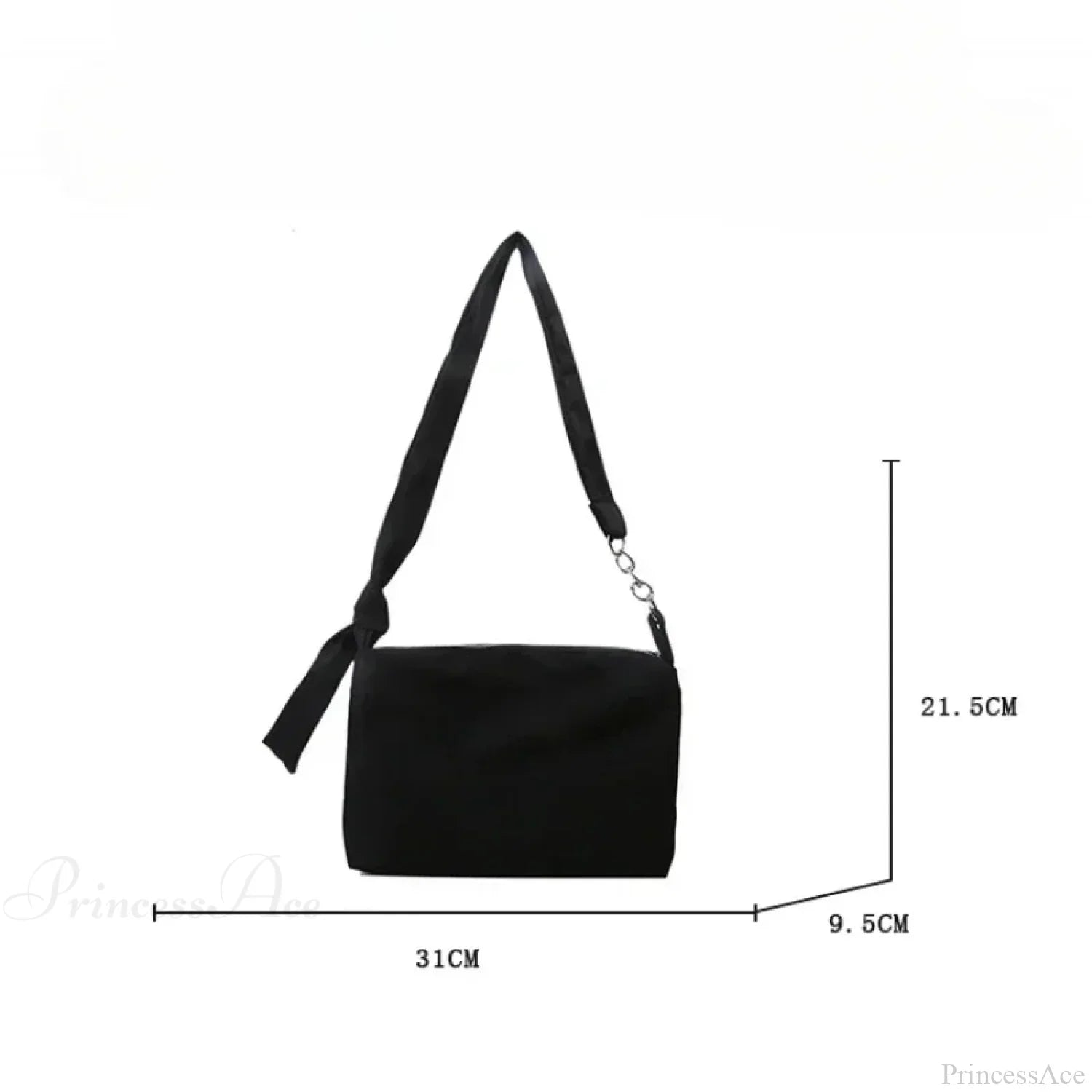 Black Crossbody Shoulder Bag with Chain shoulder-250126