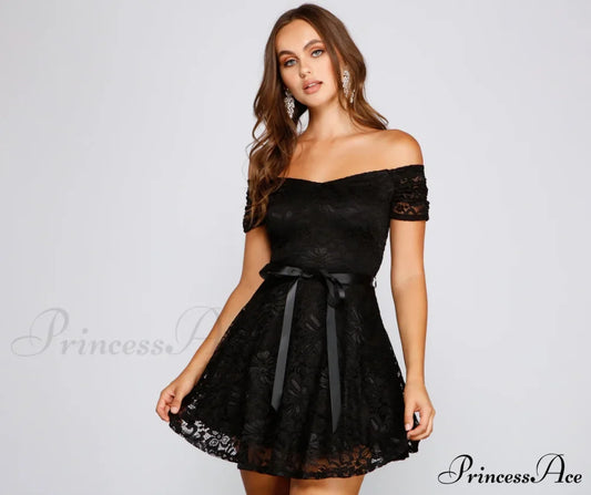 Blair Formal Off The Shoulder Lace Dress - Lady Occasions