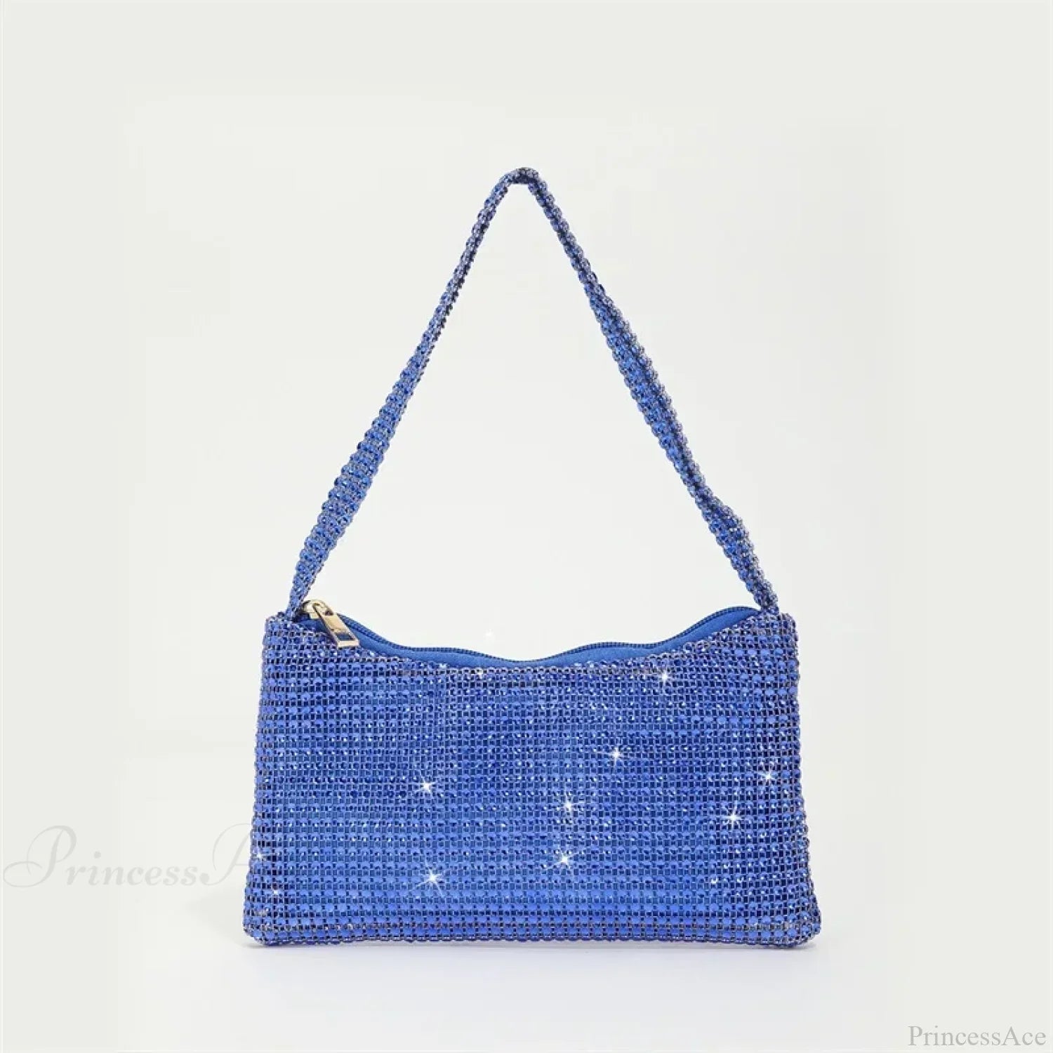 Bling Rhinestone Evening Purse Diamond Shoulder Wedding Party Clutch SKY BLUE clutchbag-250126