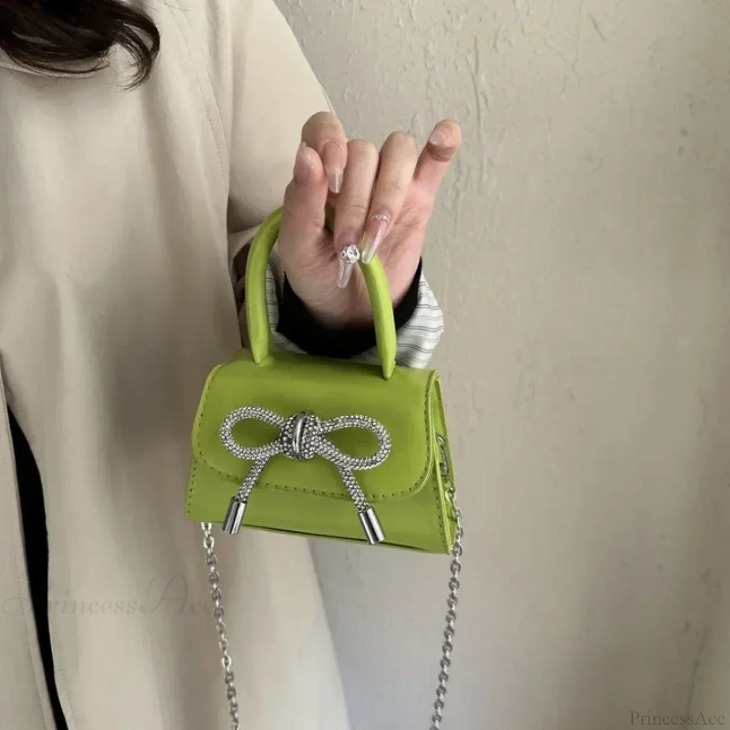 Bow Design Solid Color Mini PU Crossbody crossbody-250126