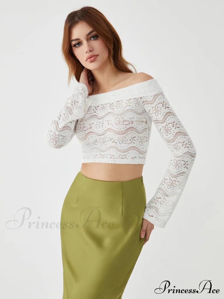 Cold Shoulder Graceful Knitted Blouse Blouses