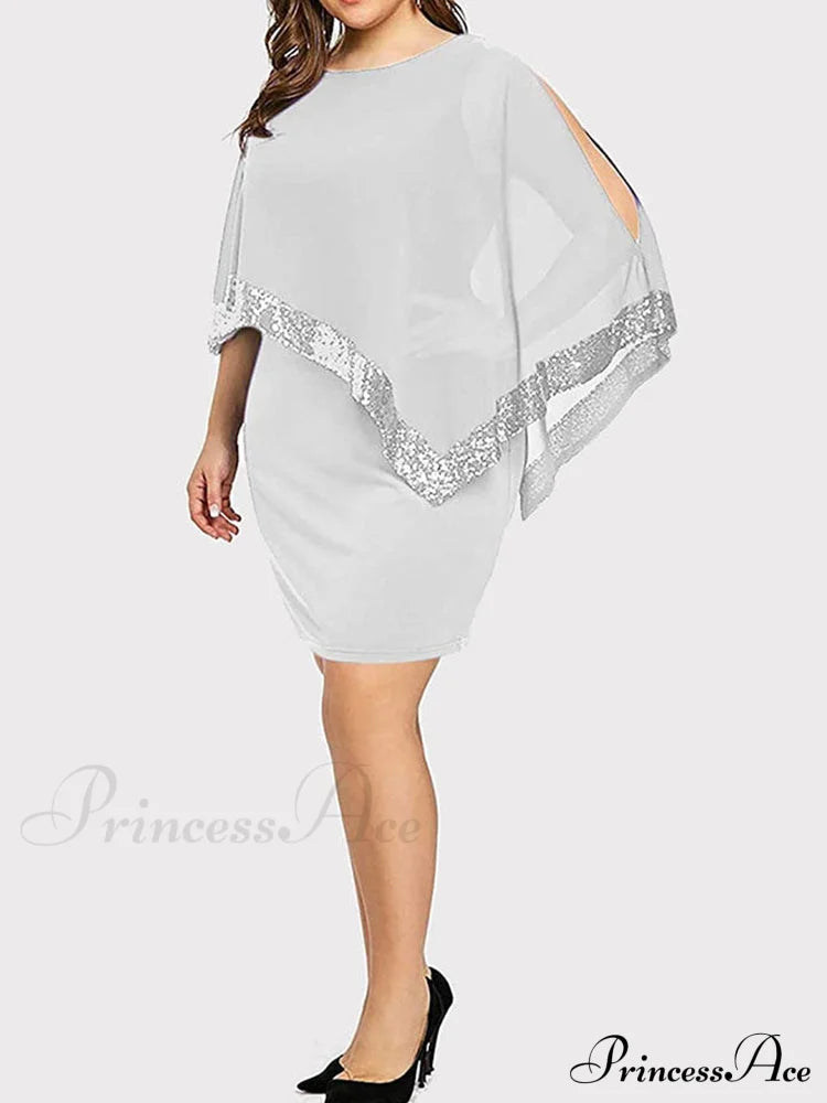 Cold Shoulder Long Trendy Sleeve Knit Top Dresses