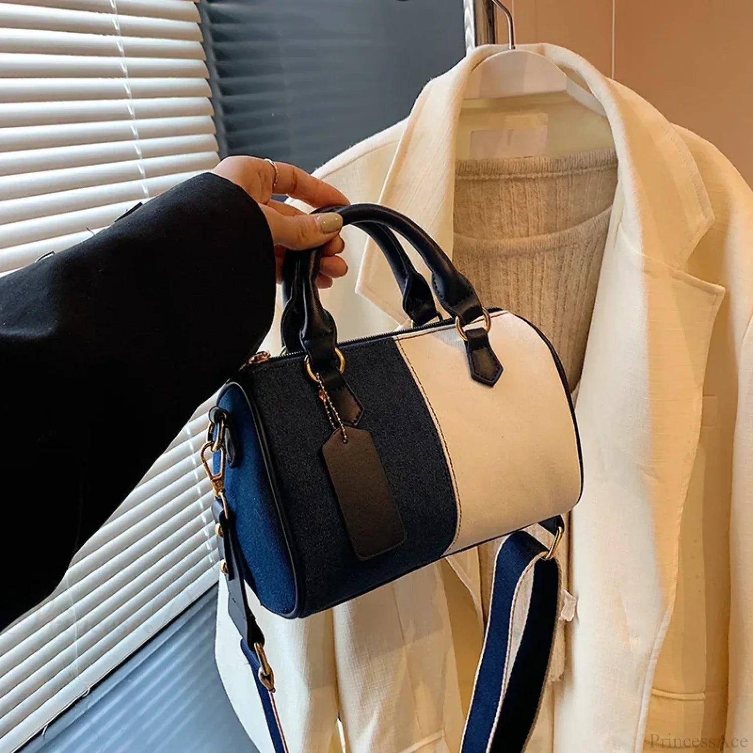 Colorblock Denim Mini Crossbody Handbag handbag-250126