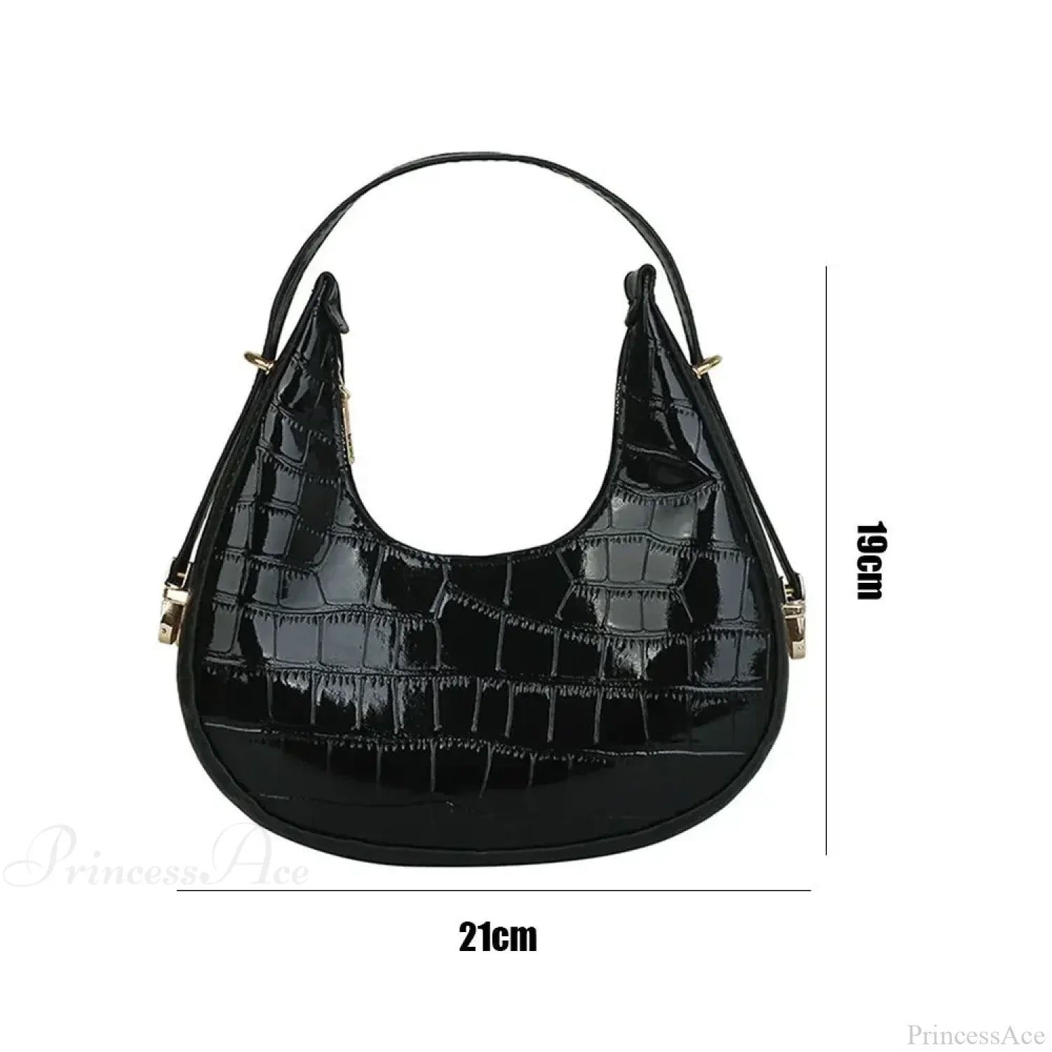 Crocodile Grain Simple PU Leather Shoulder Handbag handbag-250126
