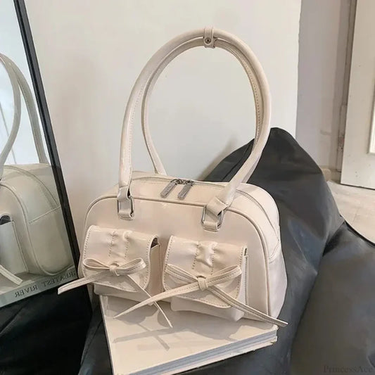 Cute Bow Tie PU Leather Underarm Shoulder Bag shoulder-250126