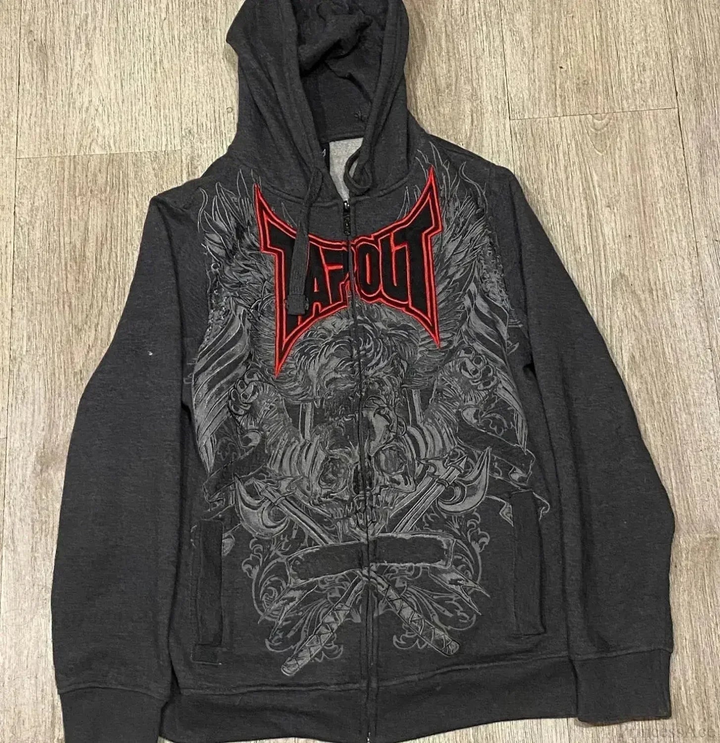 Dark Eyes Print Athletic Hoodie black3 / S