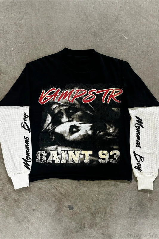 Dark Futuristic Counterfeit 2-Part Hoodie Black / S