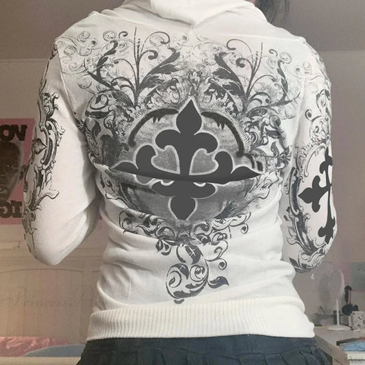 Dark Rhinestone Zip Jacket