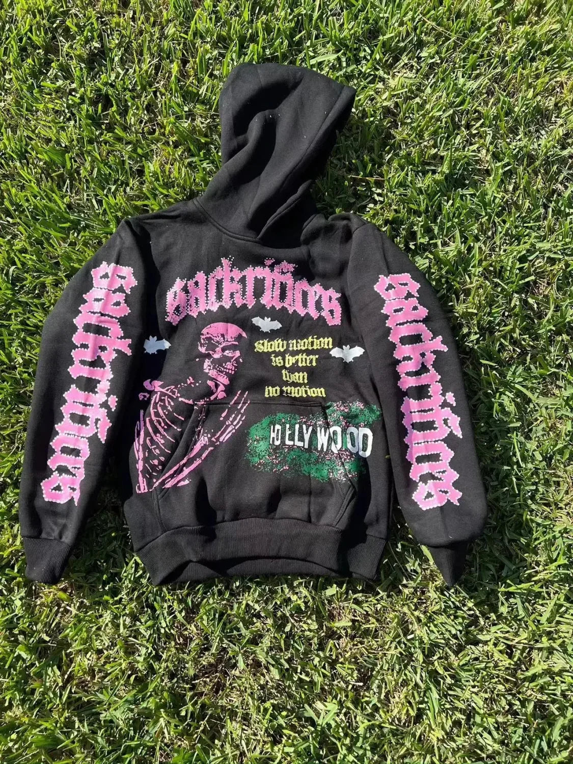 Dark Skulls Print Rebel Hoodie black2 / S