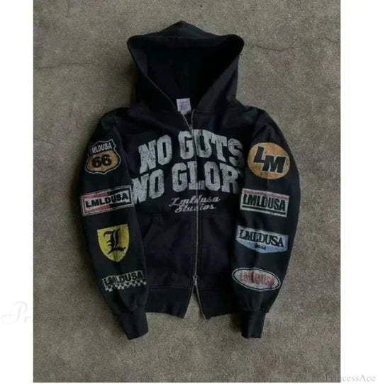 Dark Star Patch Huge Hoodie black1 / M