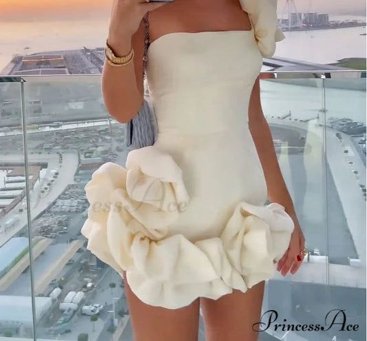 One-Shoulder Tube Top Mini Dress