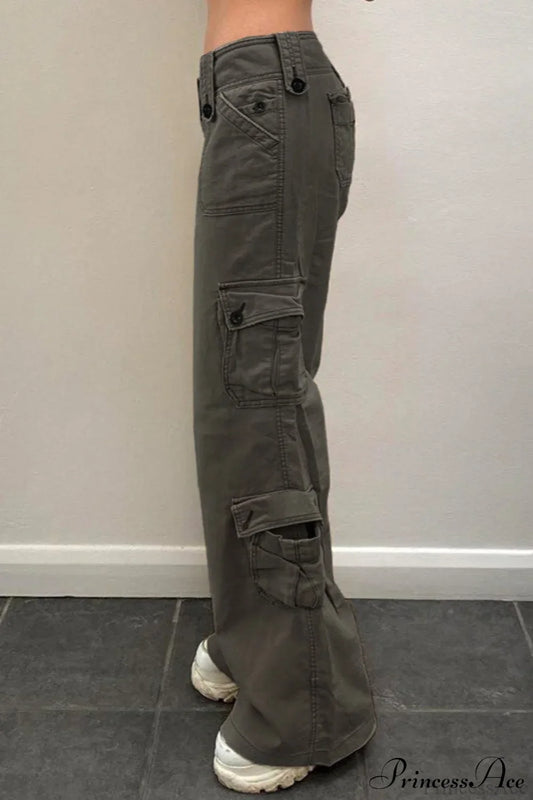 Denim Street Pocket Low Waist Cargo Pants
