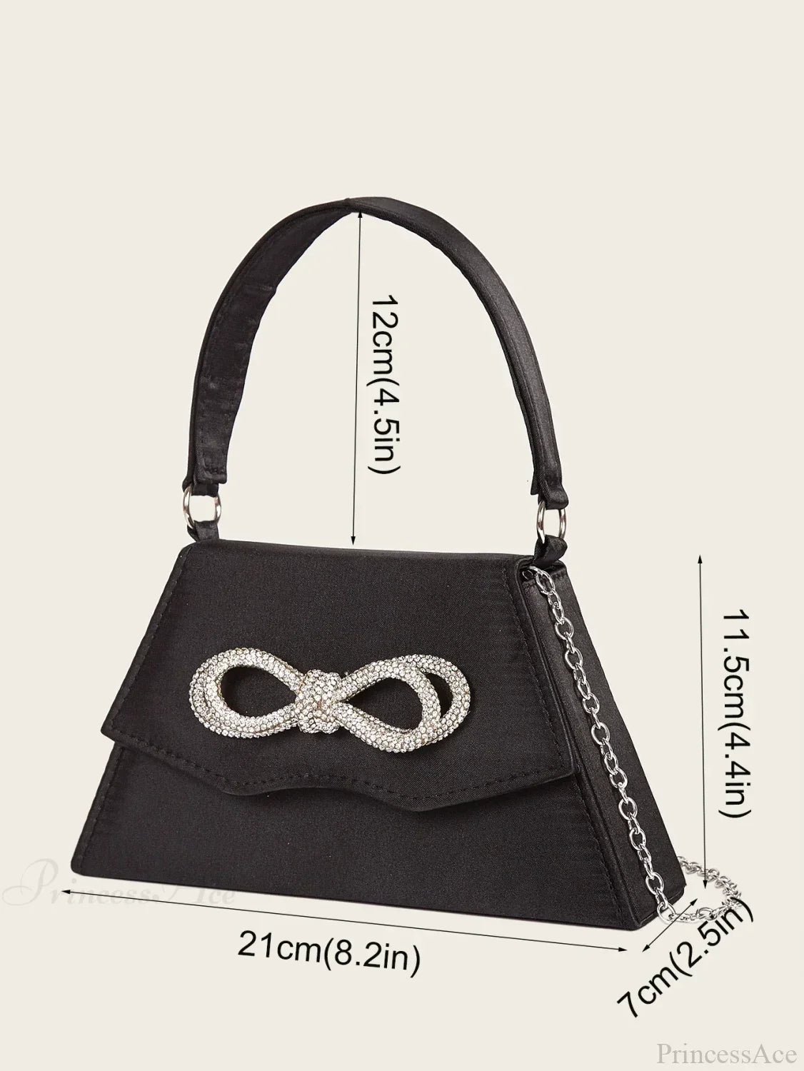 Elegant Silk Rhinestone Bow Wedding Clutch Bag clutchbag-250126