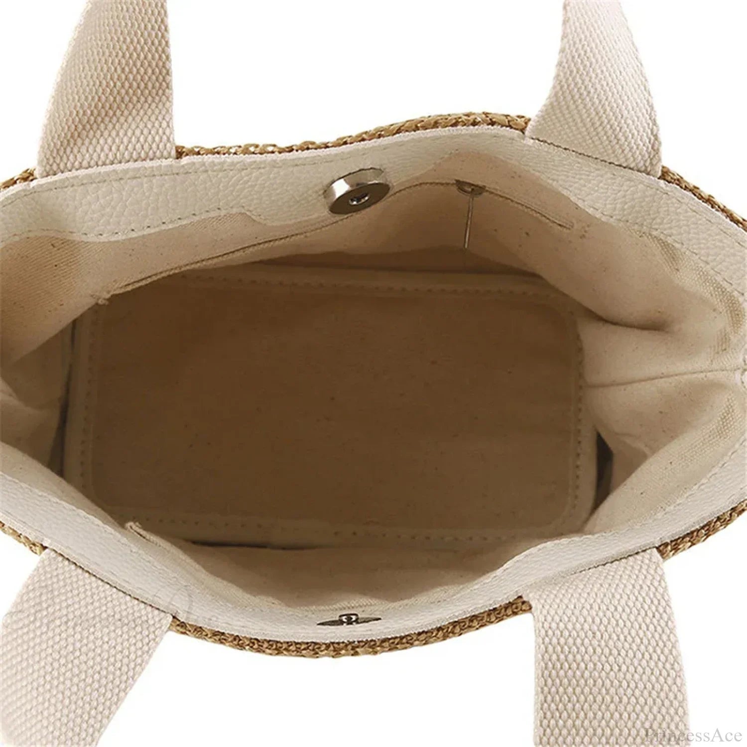 Elegant Straw Woven Beach Casual Top-Handle Shoulder Handbag Beige handbag-250126