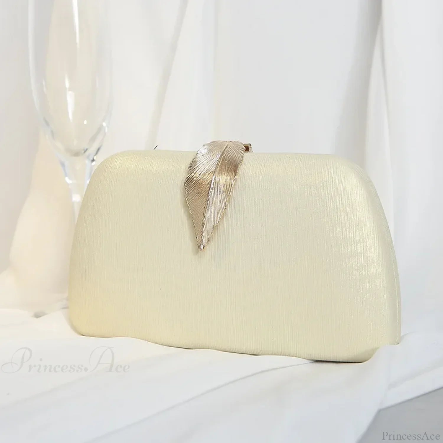 Evening Clutch Pearl Chain Handbag Wedding Cocktail Party Purse Gold clutchbag-250126