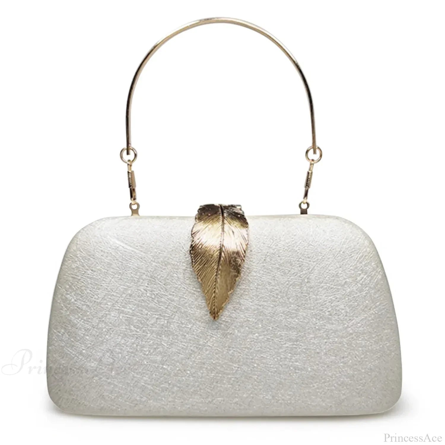 Evening Clutch Pearl Chain Handbag Wedding Cocktail Party Purse white bag clutchbag-250126