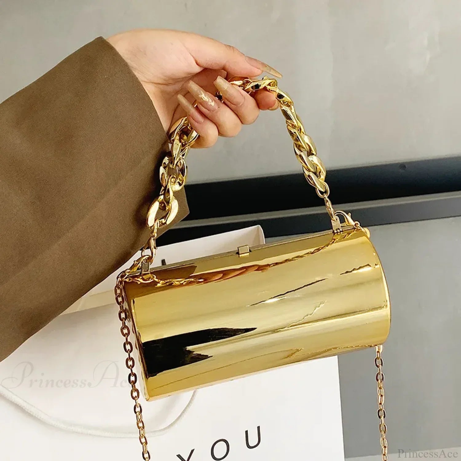 Fashion Cylinder Mini Evening Crossbody Handbag handbag-250126