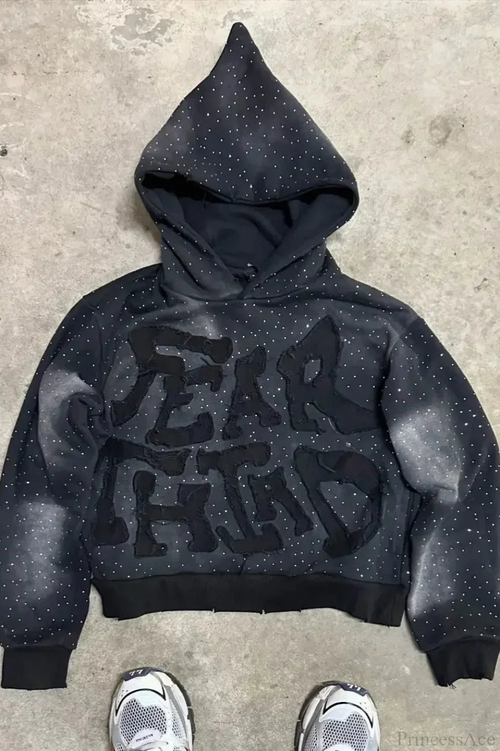 Flash Diamond Oversized Hoodie Black 1 / M