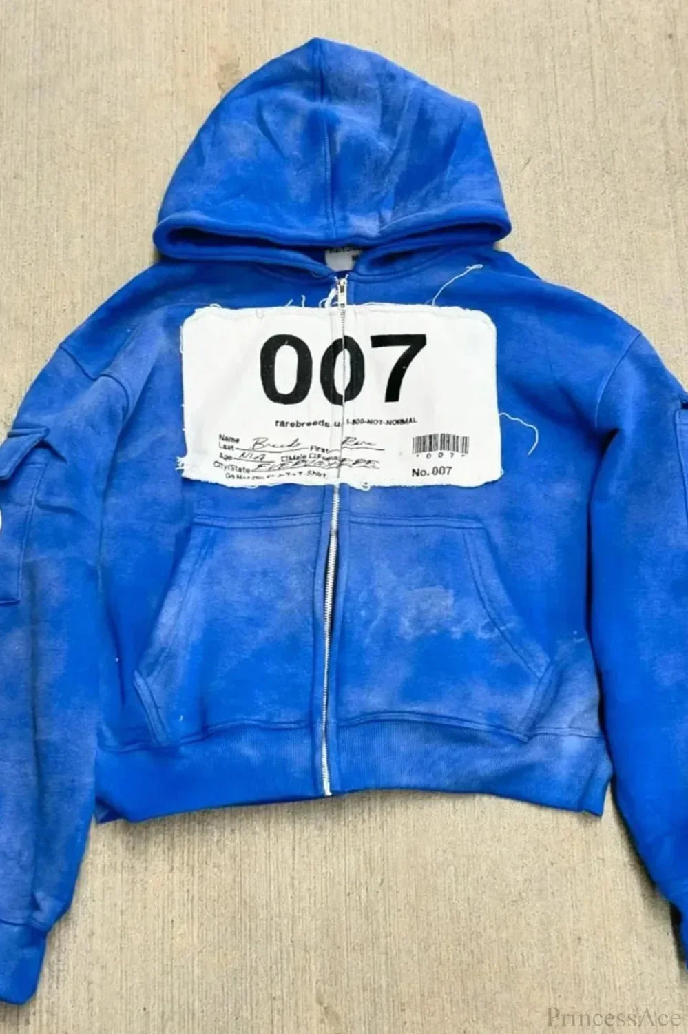 Flash Diamond Oversized Hoodie Blue1 / M