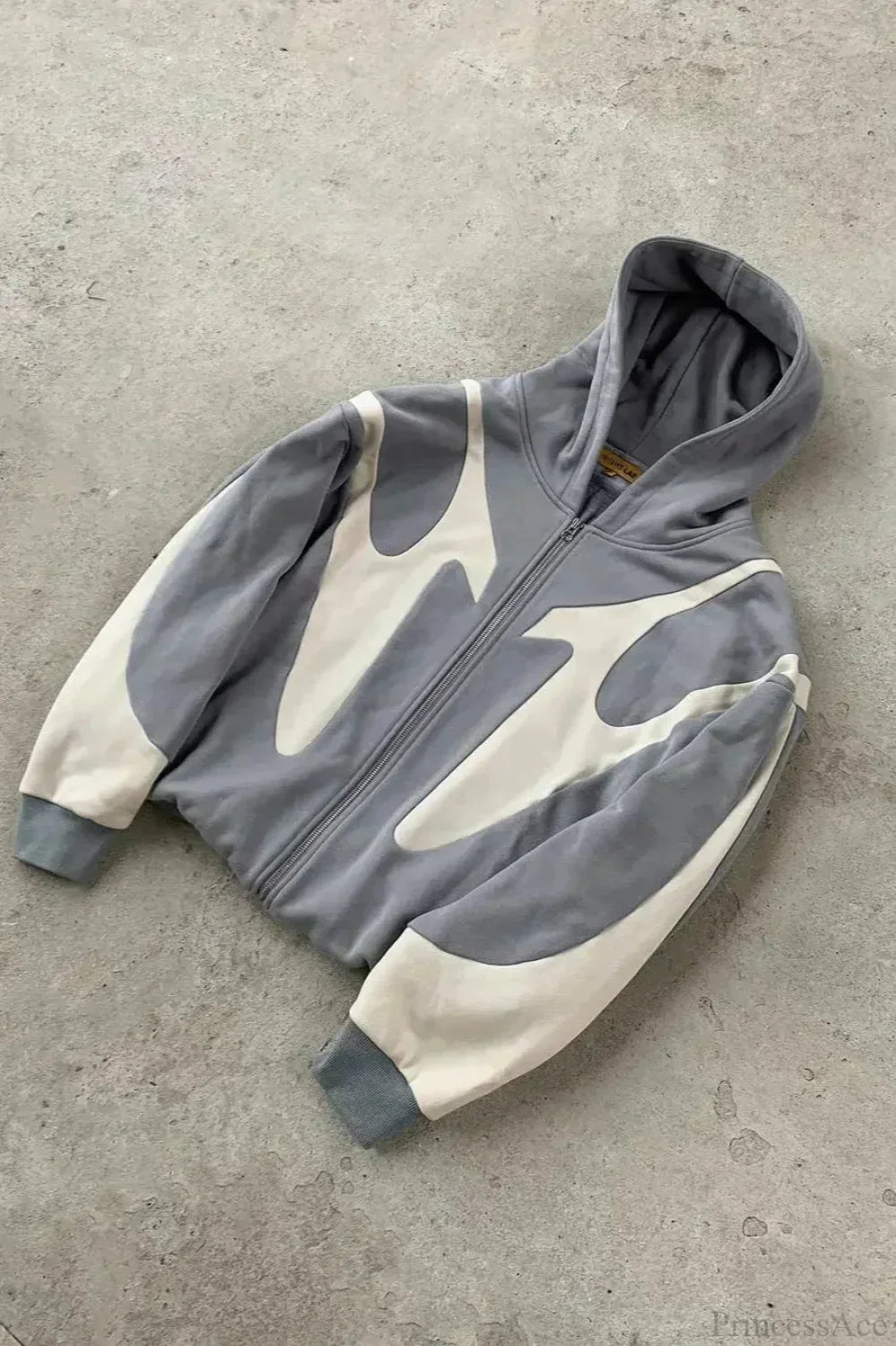 Flash Diamond Oversized Hoodie Grey 3 / M