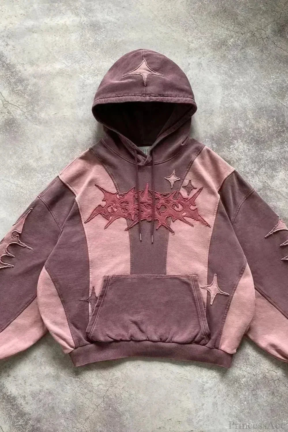 Flash Diamond Oversized Hoodie Pink 1 / M