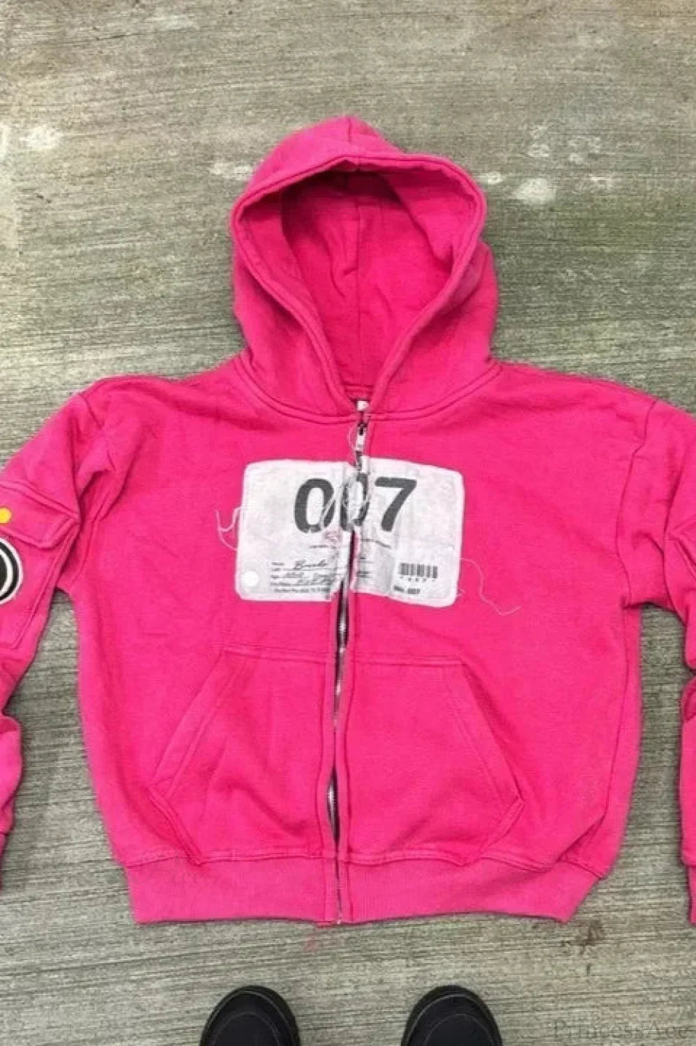 Flash Diamond Oversized Hoodie Pink 3 / M