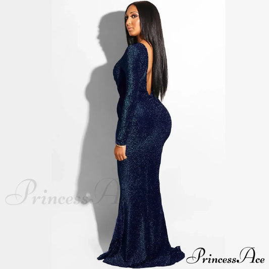 Francine Formal Open Charming Back Glitter Dress S.o. Long Dresses