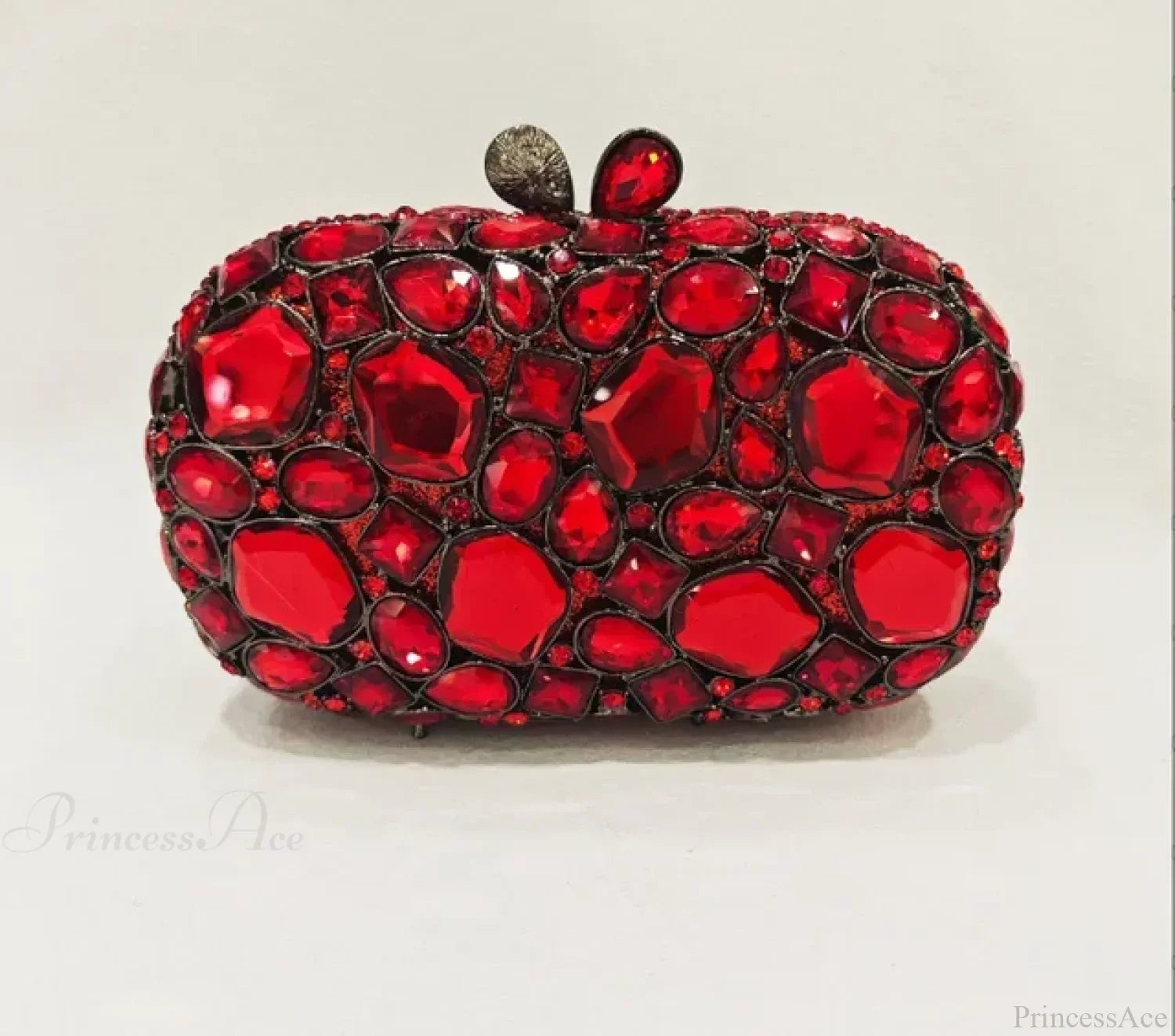 Gold/Silver Crystal Evening Clutch Wristlet Red wristlet-250126