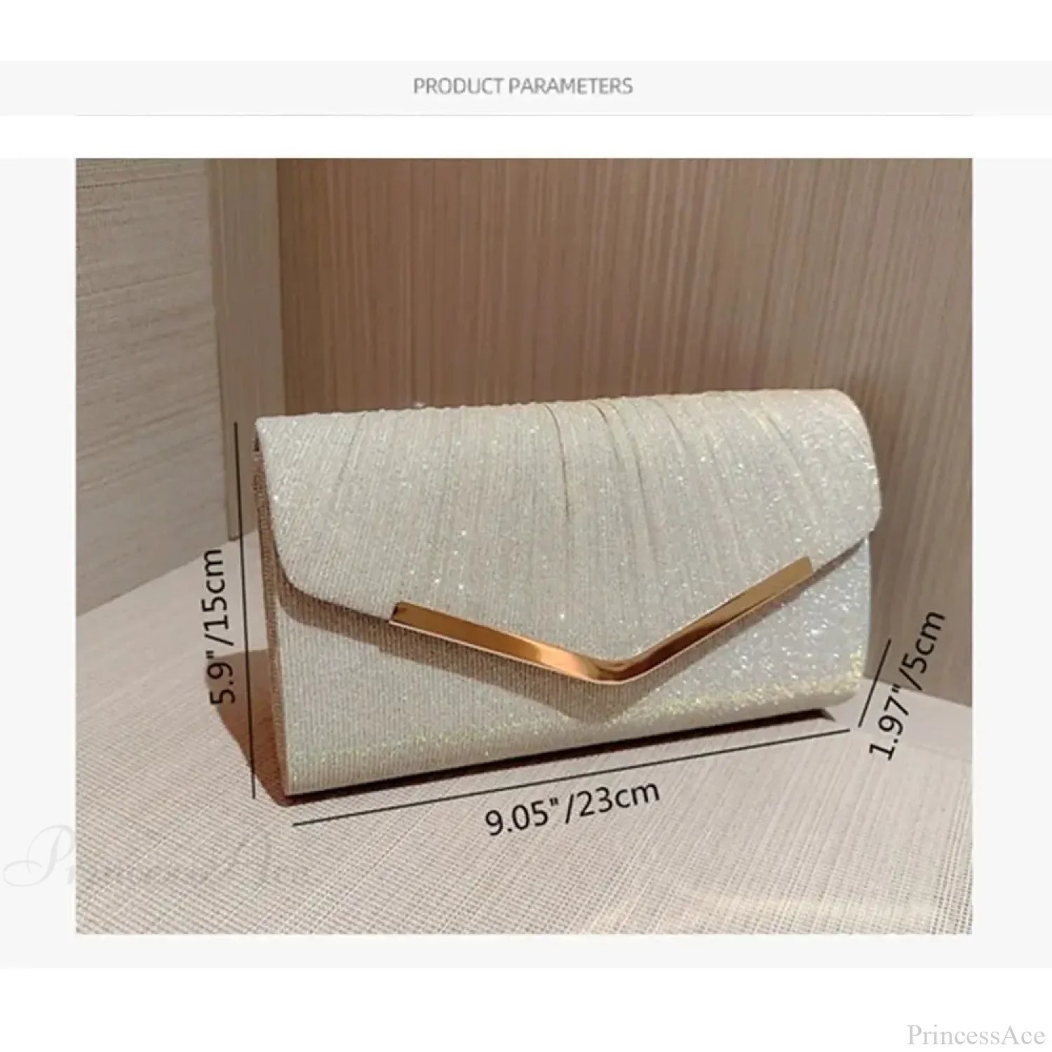 Gold Silver Elegant Banquet Clutch Shoulder Bag Purse clutchbag-250126