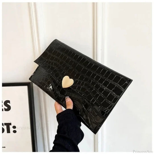 Golden Evening Banquet Clutch Wristlet 29X16cm / Black wristlet-250126