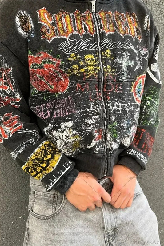 Gothic Punk Streetwear Hoodie